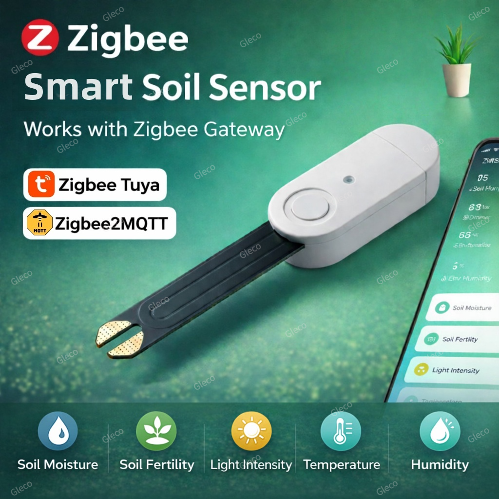 Smart Zigbee Garden Light - Zigbee Moisture Temperature Humidity Sensor Smart