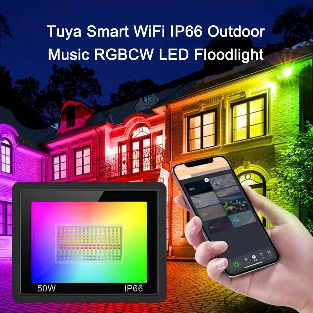 Smart Zigbee Garden Light - Tuya LED Smart Floodlight RGB Spotlight