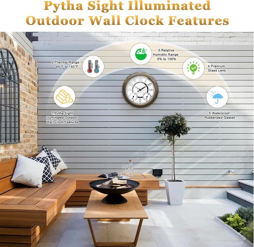 Pytha Sight 15 Inch Large Outd – обзор и цена Smart Garden Outdoor Clocks