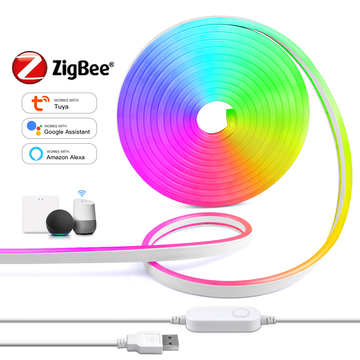 Zigbee Smart lamp Neon LED Str – обзор и цена Smart Zigbee Garden Light